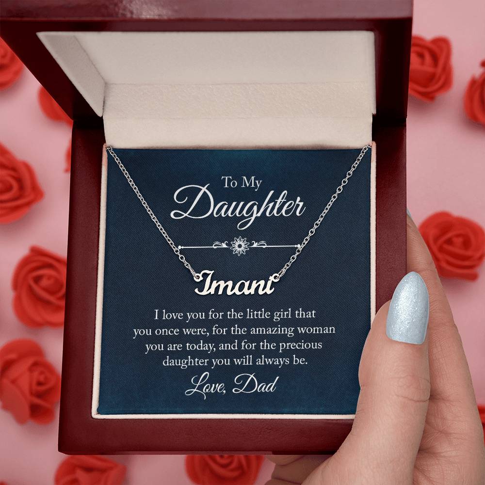 To My Daughter Name Necklace