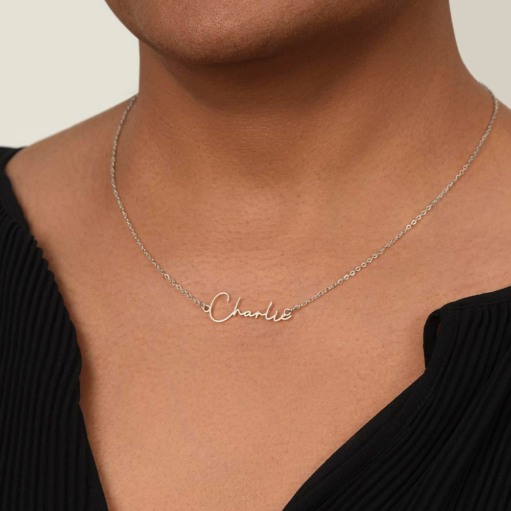 Custom Signature Name Necklace